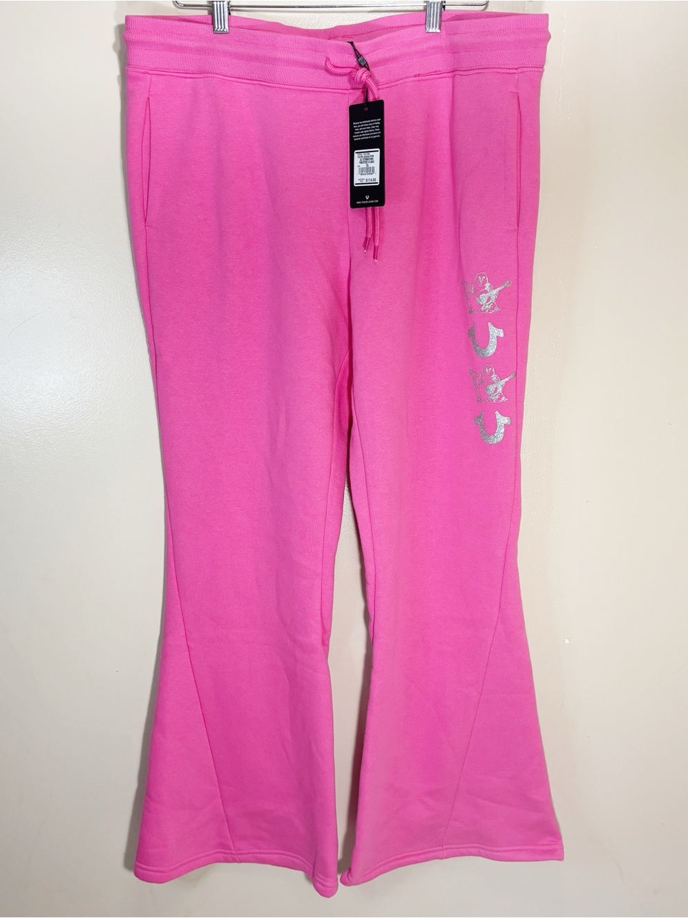 True Religion Alternating Twisted Flare Pants Size XL Buddha Horseshoe